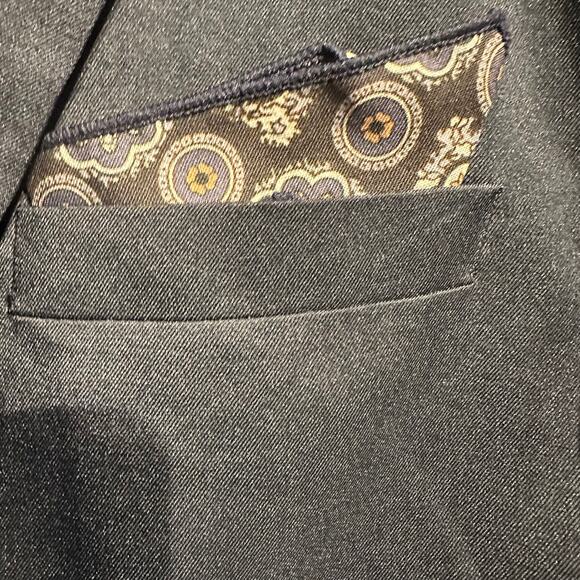 NWT PJ Paul Jones Size Large Blazer Sportcoat Black Pocket Square Office Work - Picture 15 of 15